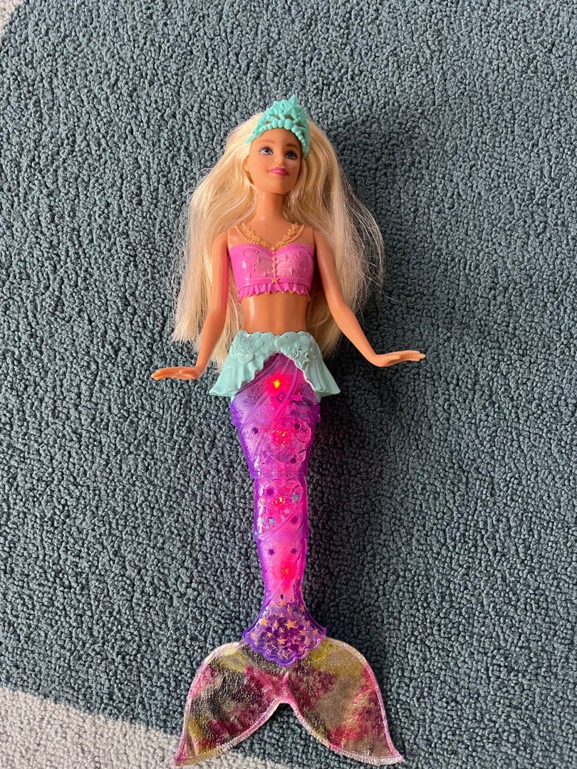 Barbie Rainbow Lights Mermaid Doll Hobbies Toys Toys Games on Carousell