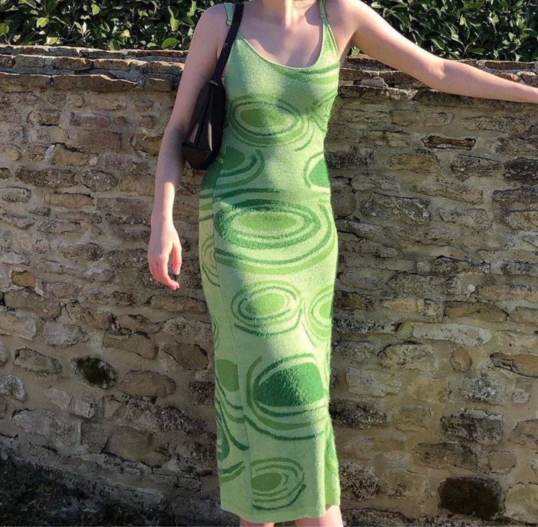 house of sunny green knit dress house of sunny