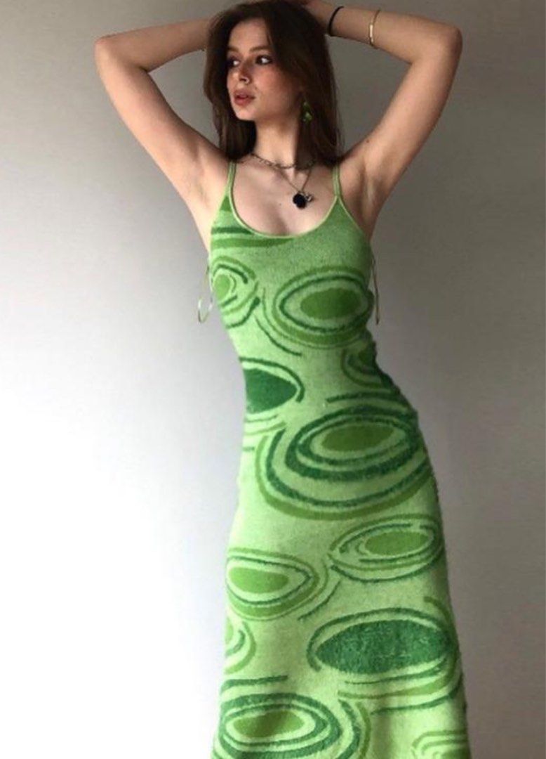 house of sunny green hockney dress Land Cruise Hockney Dress