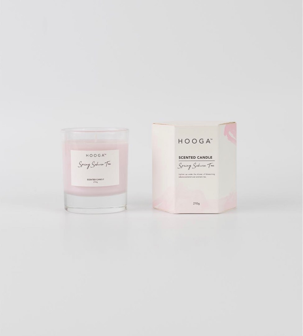 Brand New Hooga Scented Candle (Spring Sakura Tea), Furniture & Home ...