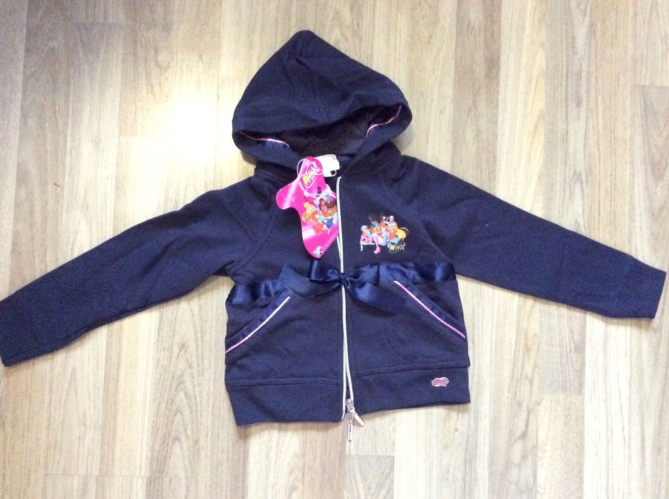Girls hooded fleece top
