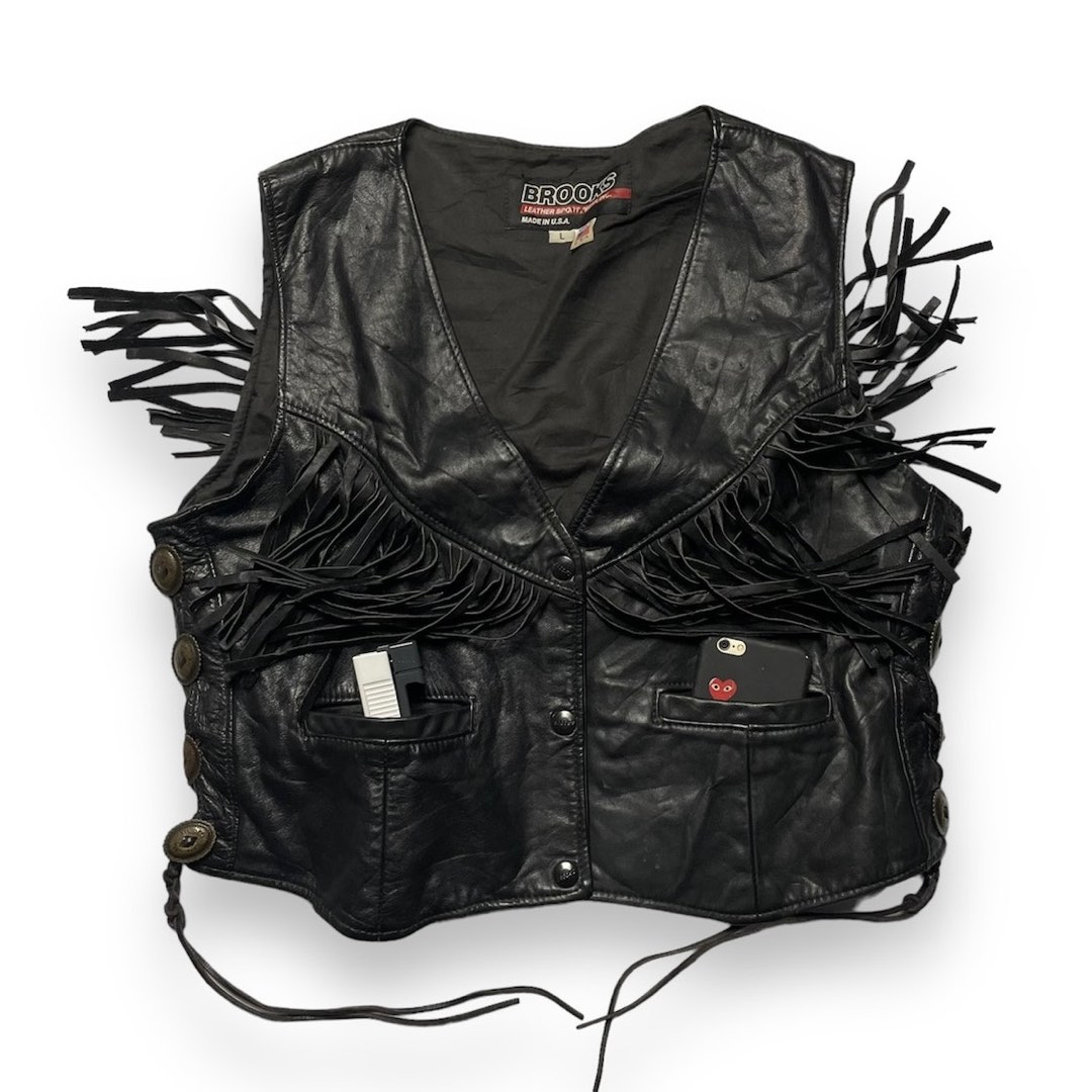 Brooks Leather Vest Jacket