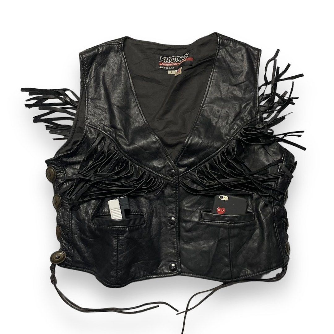 Brooks store leather vest