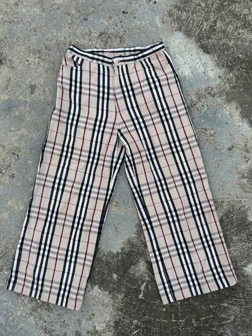 Burberry Nova Check Baggy Pant Men s Fashion Bottoms Trousers