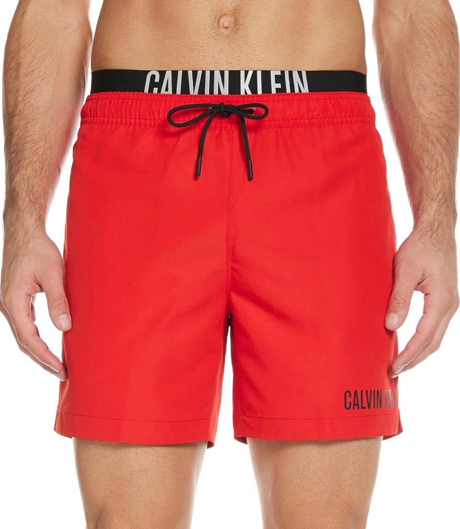 Red calvin klein shorts cheap