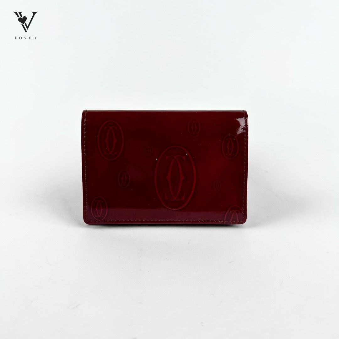 Cartier Happy Birthday Bifold Compact Wallet in Red Glossy Leather Luxury Bags Wallets on Carousell