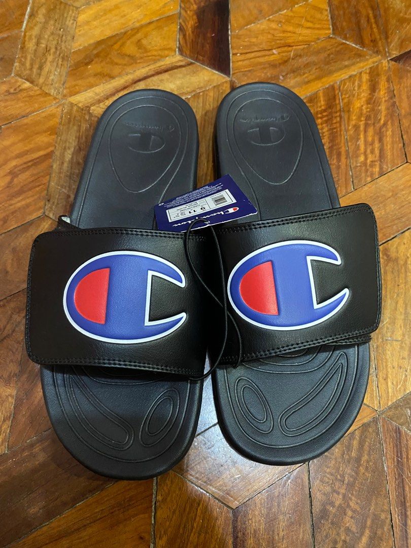 Champion slides black store mens
