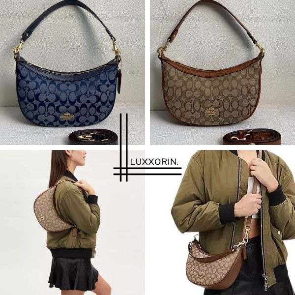 Coach Aria Shoulder Bag In Signature Jacquard Women Crossbody Sling Shoulder Bag