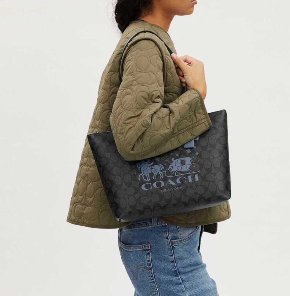Coach leather avenue tote shop