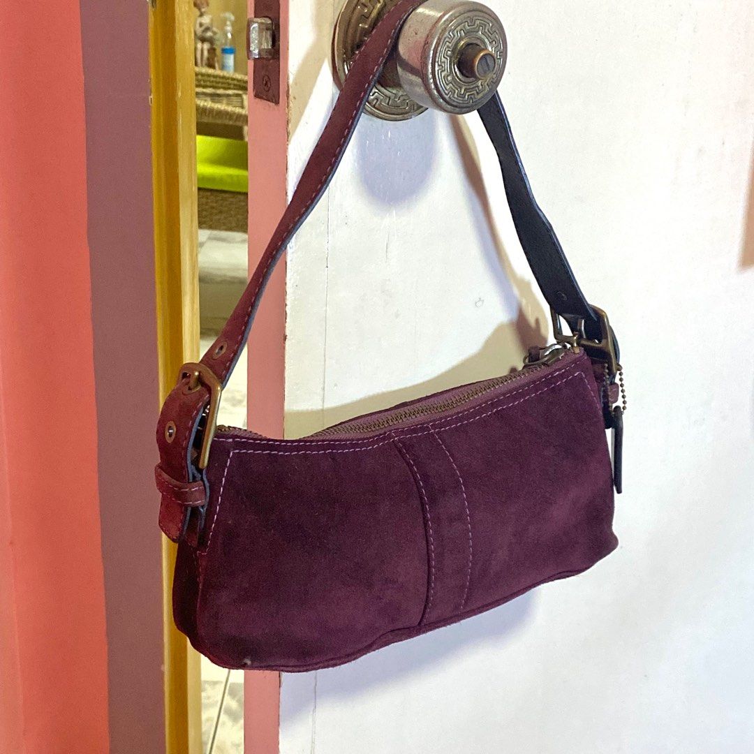 Coach Vintage Baguette Bag (Category: Luxury Bags & Wallets) located in Batangas. Submitted by avery.declutter (Listing ID 1272361888, Image 2). Description: A coach baguette bag in a rare color! • Guaranteed authentic/original (money back if proven fake) • Hardware: Bronze • RANK AB: good condition • Needs cleaning/bag spa c • Bag is intact and ready to use • Free sf via Flash Express.