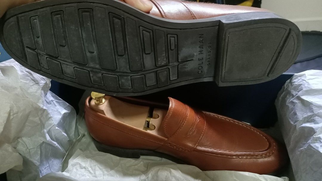 Cole Haan US11 British Tan Jefferson Grand Penny Loafer
