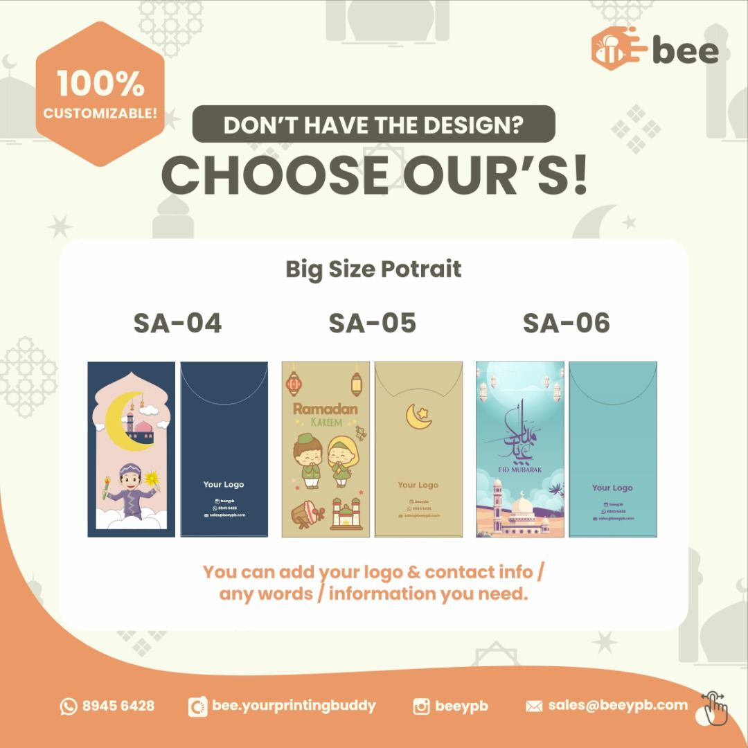 CUSTOM SAMPUL RAYA | GREEN PACKET | SAMPUL DUIT RAYA | HARI RAYA MONEY ...