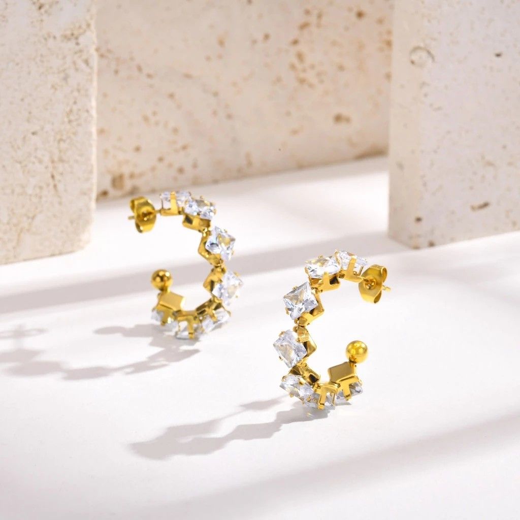 White earrings sales fashion jewelry