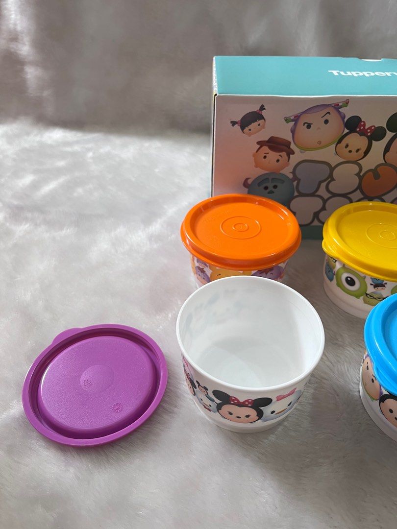 Disney Tsum Tsum Tupperware 110ml Set Brand New, Furniture & Home ...