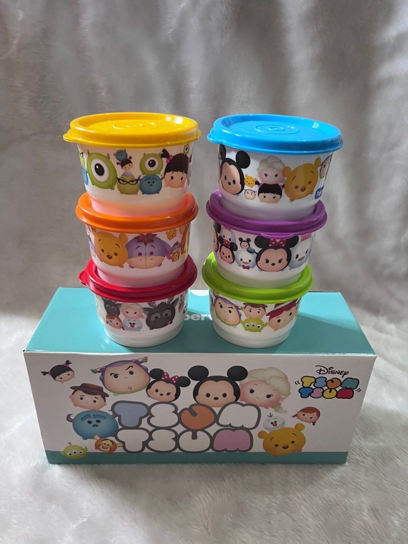 Disney Tsum Tsum Tupperware 110ml Set Brand New, Furniture & Home ...