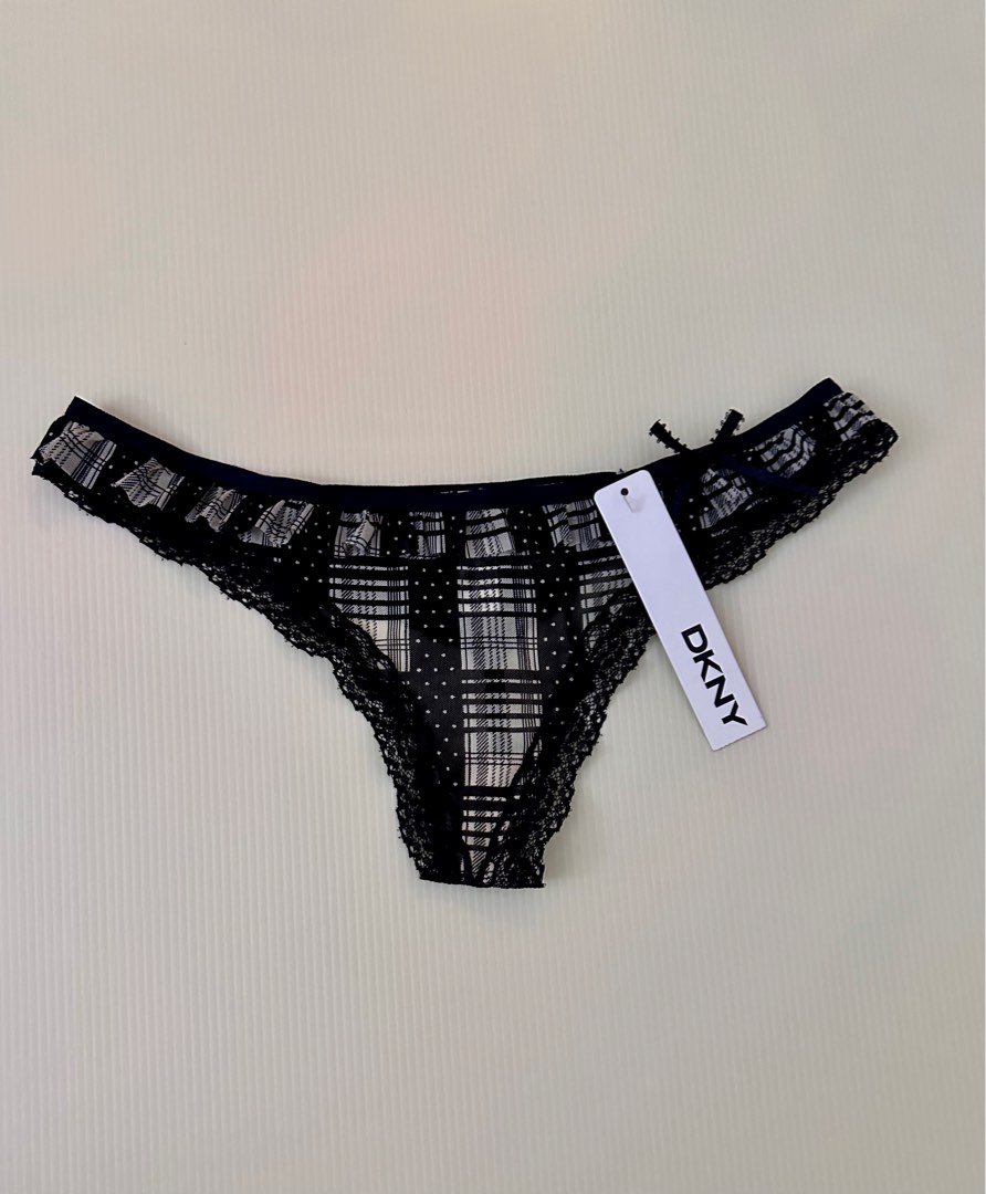 DKNY Lace See-Through Thong, Women's Fashion, New Undergarments &  Loungewear on Carousell