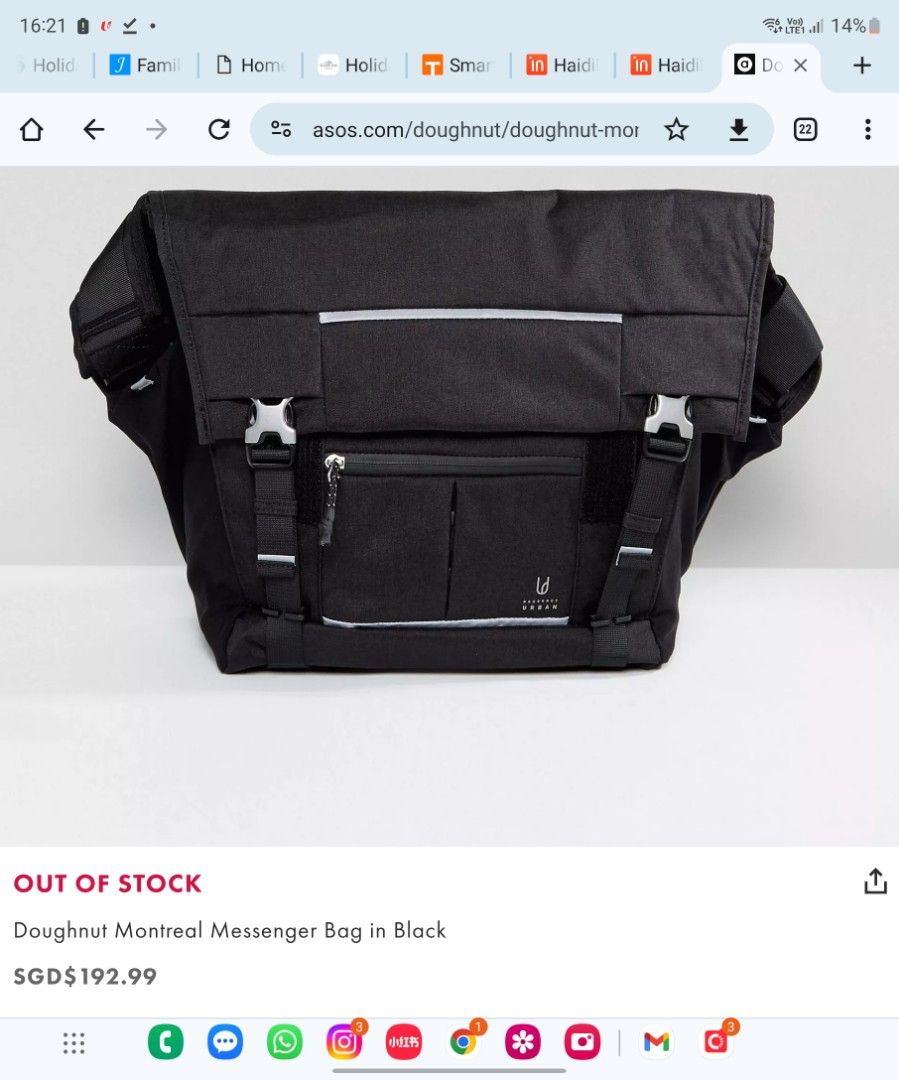 Doughnut Montreal Messenger Bag Brand New