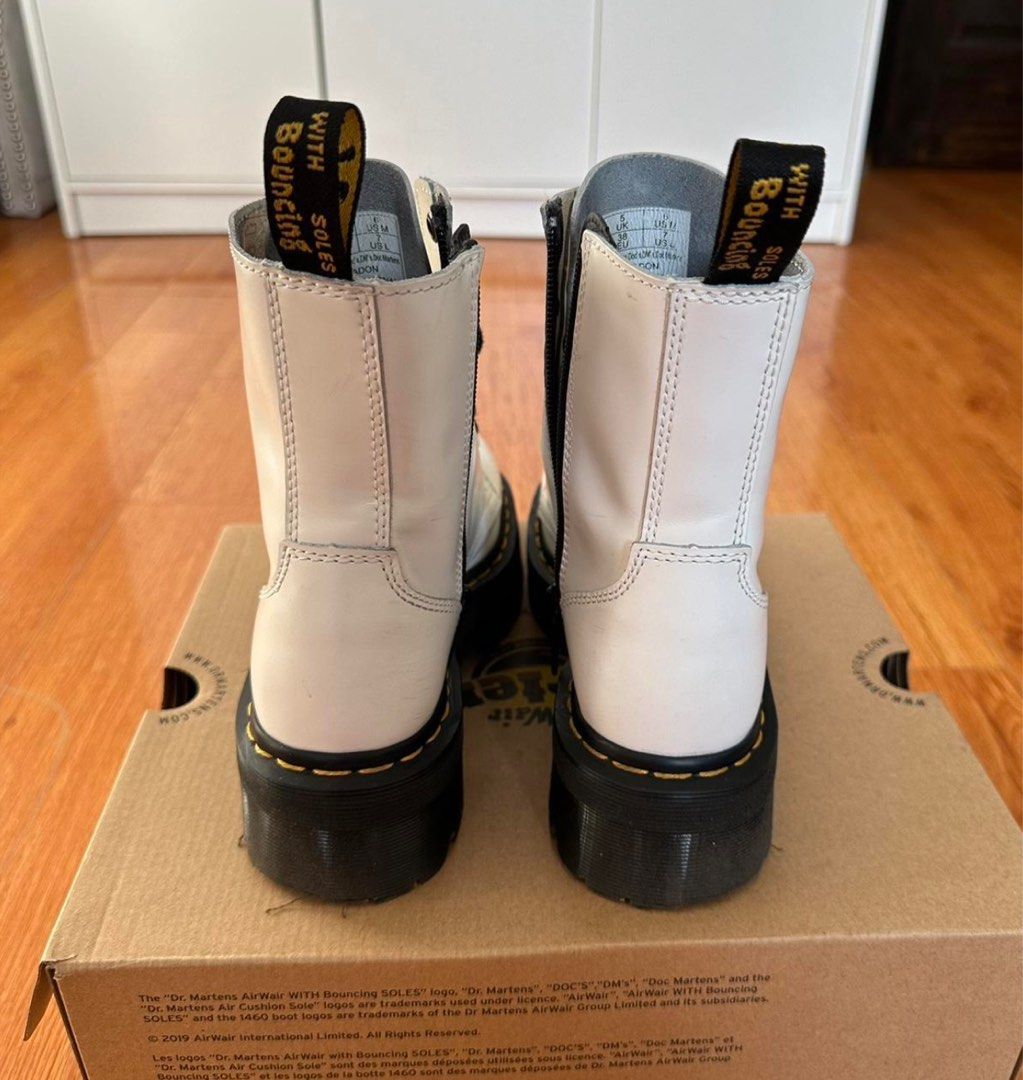 All white discount platform doc martens