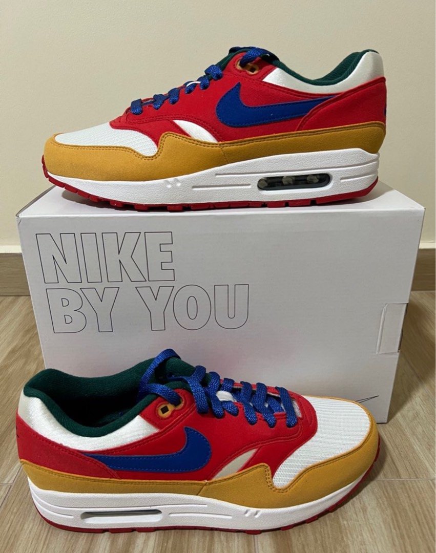 DS US9.5 Nike Air Max 1 ID Nike By You not atmos concepts patta 86 big bubble og Men s Fashion Footwear Sneakers on Carousell