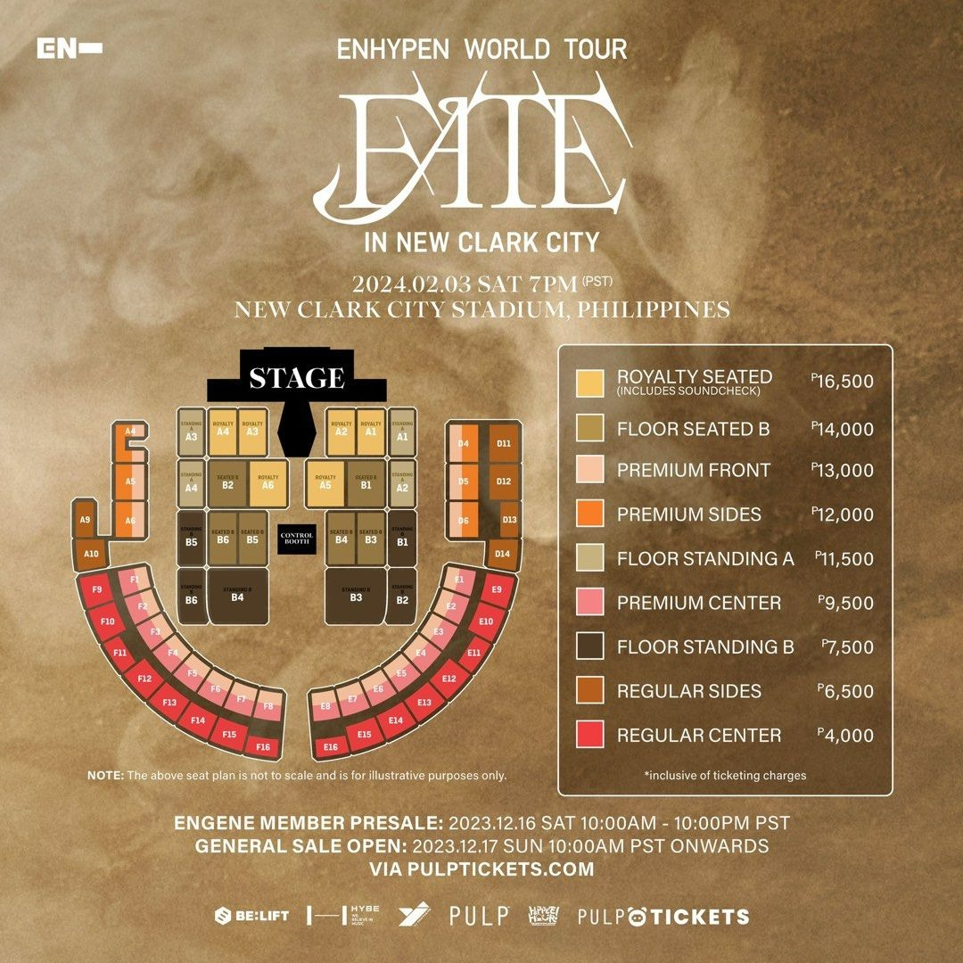 Enhypen Fate Tour in NCC 2025 Ticket (Floor Seated B), Tickets