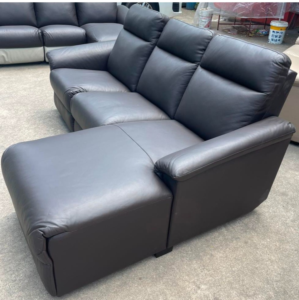 FACTORY CLEARANCE SALE! Half Leather Sofa Set 2 Seater + Lounge