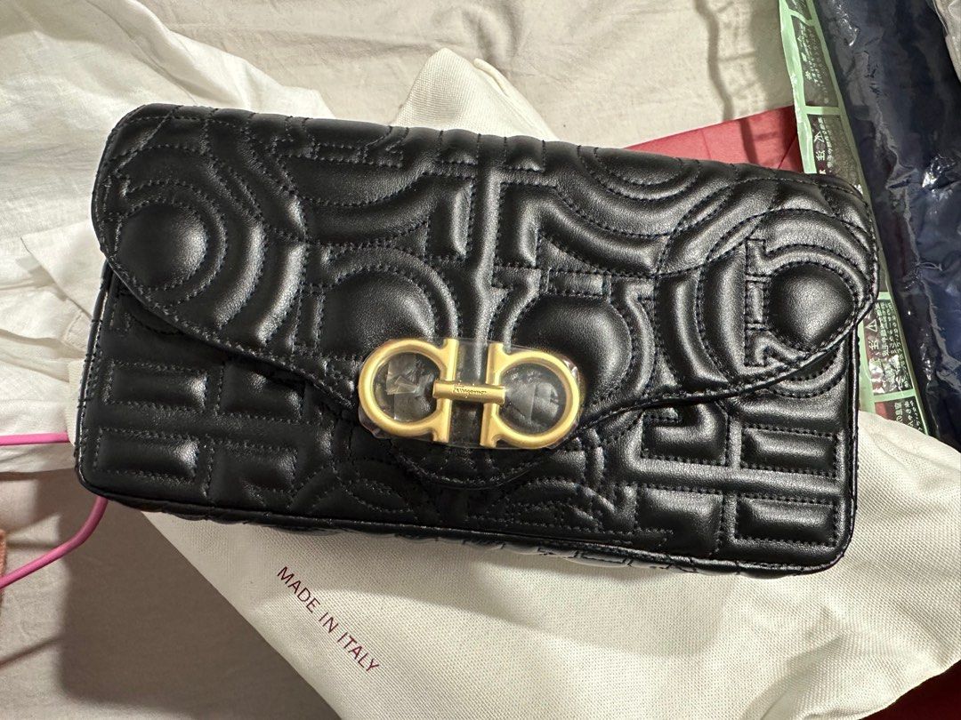 Ferragamo gancini quilted bag 2025
