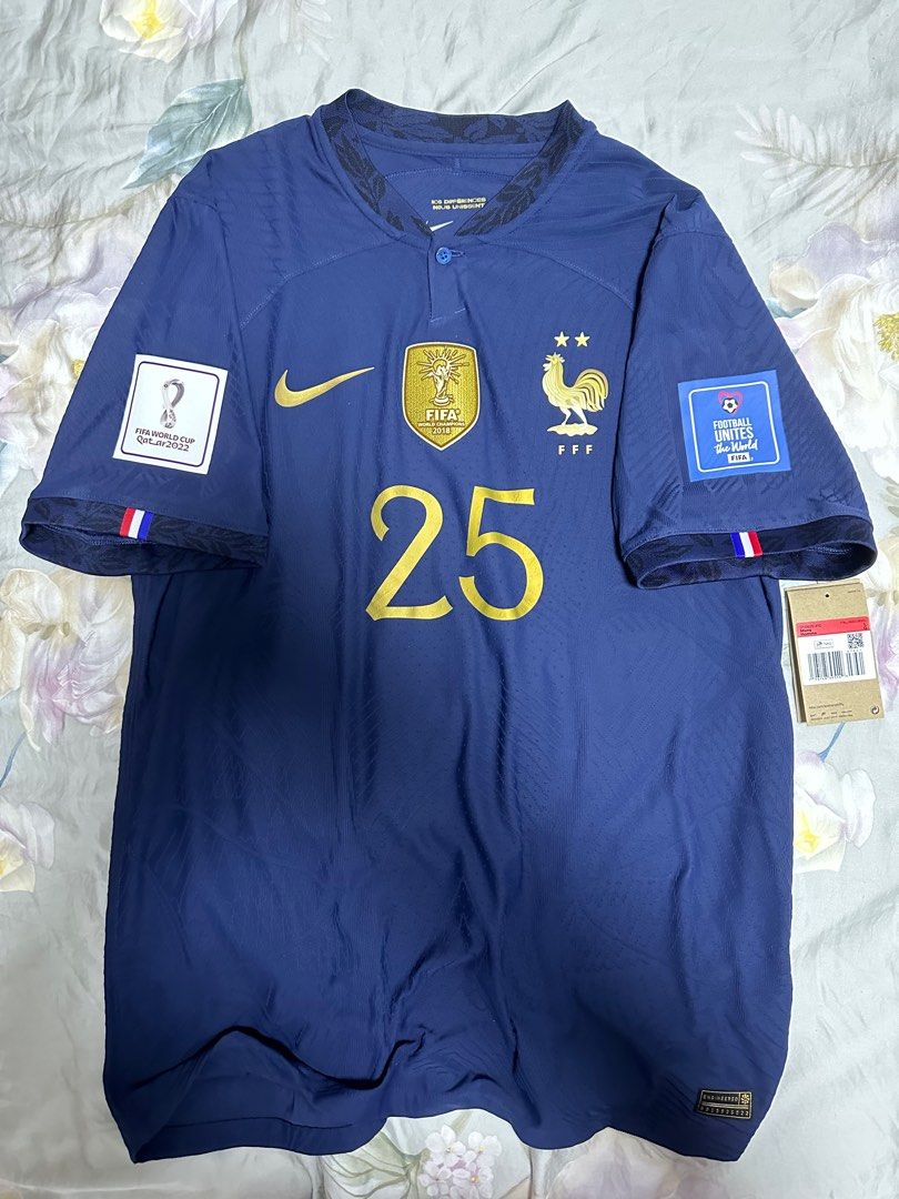 FRANCE NIKE DRI FIT ADV 2022 WORLD CUP HOME Jersey, Men's Fashion