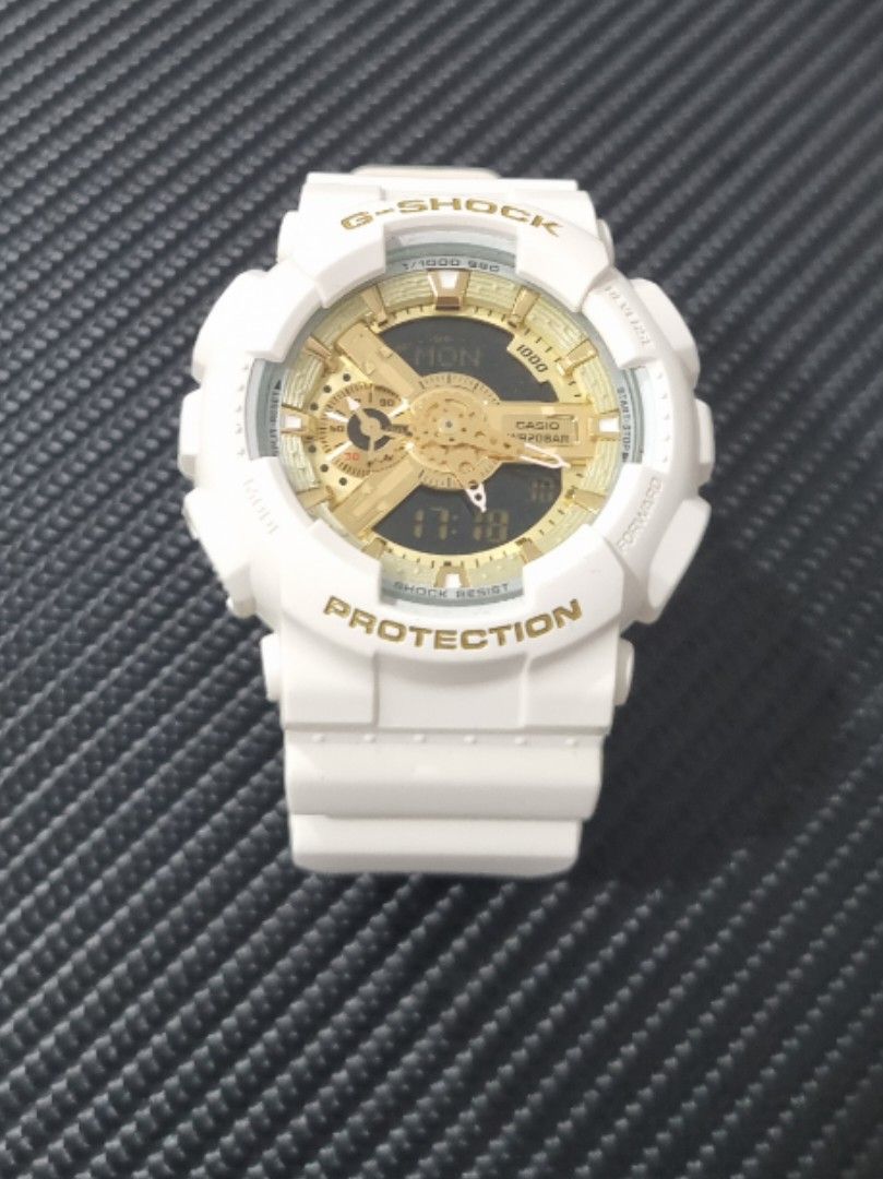 White and gold on sale g shock mens