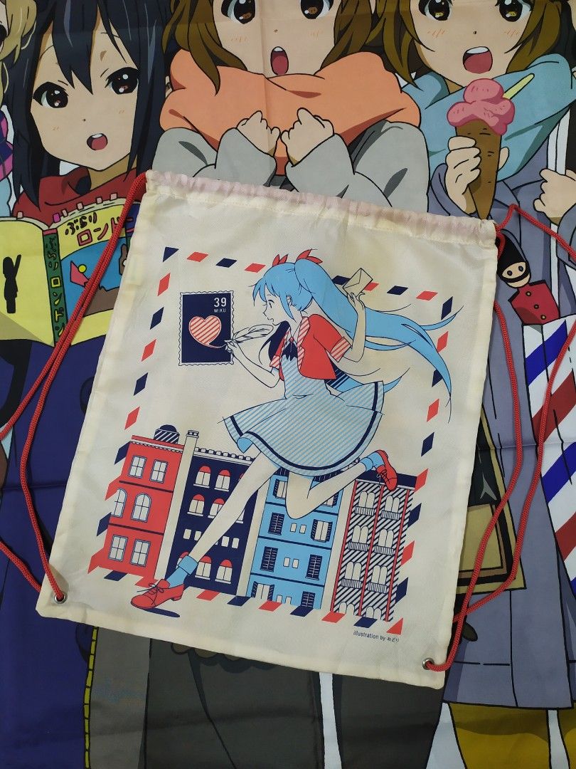 Hatsune Miku drawstring bag vocaloid anime manga jpop, Hobbies & Toys ...