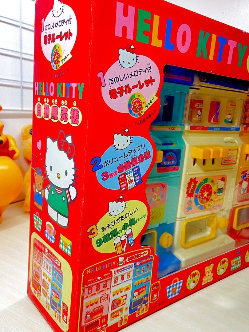 Hello Kitty Vintage vending machine 1994 (Category: Vintage Collectibles) located in San Mateo. Submitted by aishtela (Listing ID 1272298341, Image 3). Description: Vending machine toy set in box Minis included are only the ones in the display window of the machine No other minis included .