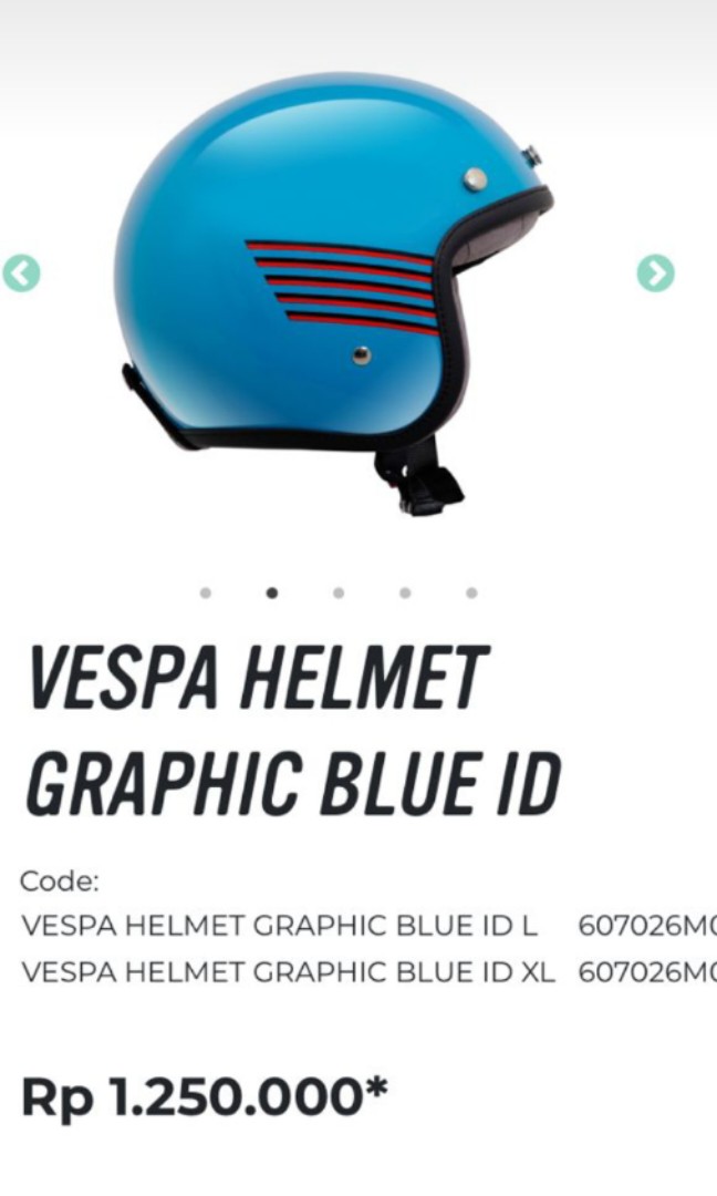 Helm vespa series heritage azzuro original vespa, Motor di Carousell