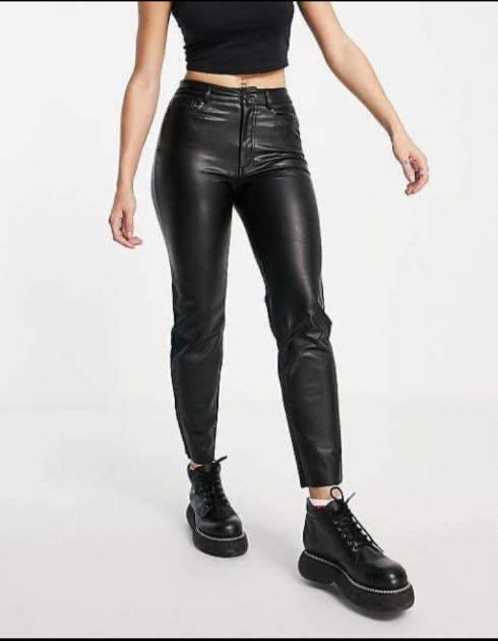 H M Highwaist Leather Pants
