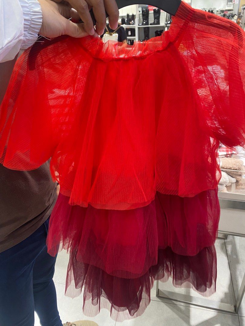 H M Red Tulle Dress Babies Kids Babies Kids Fashion on Carousell