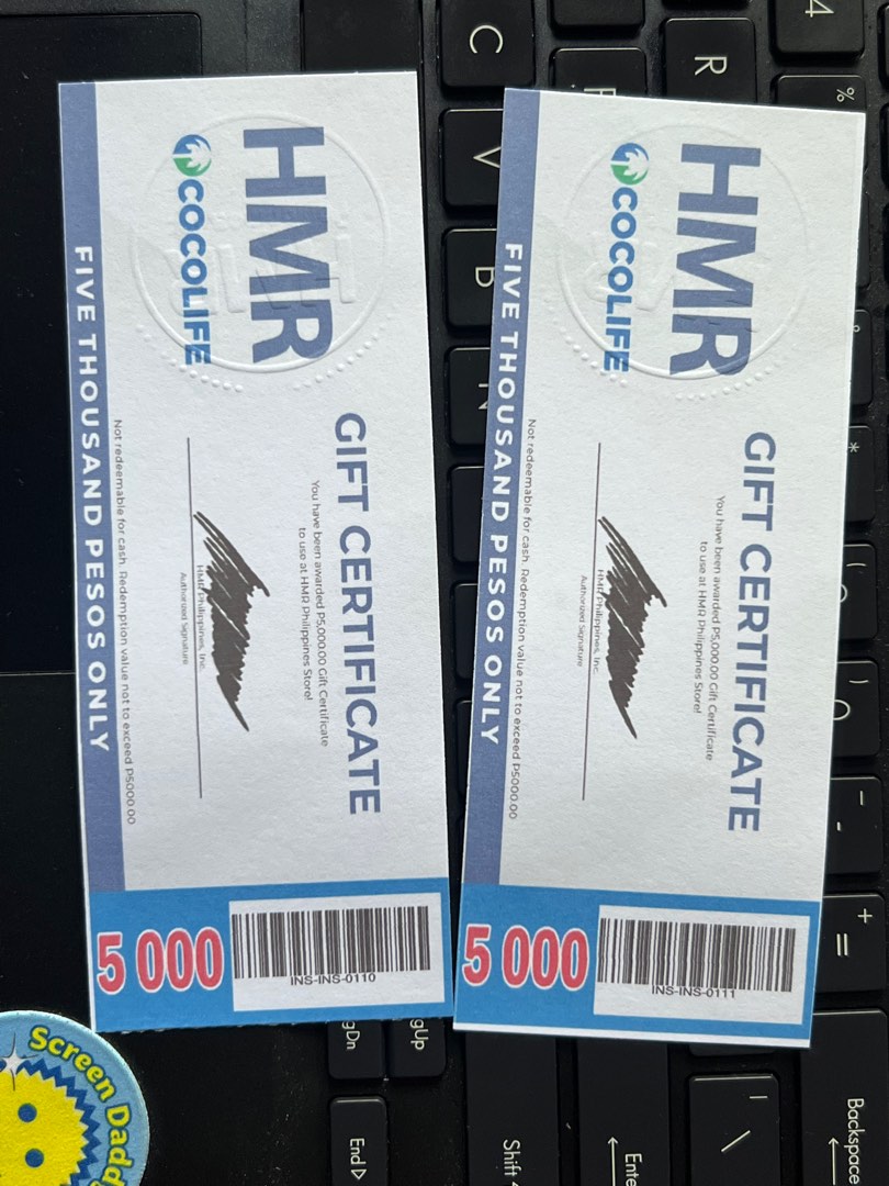 HMR Gift Certificate Tickets Vouchers Store Credits on Carousell