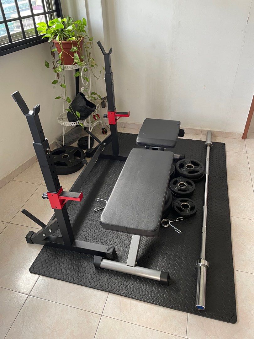Home workout outlet bench set
