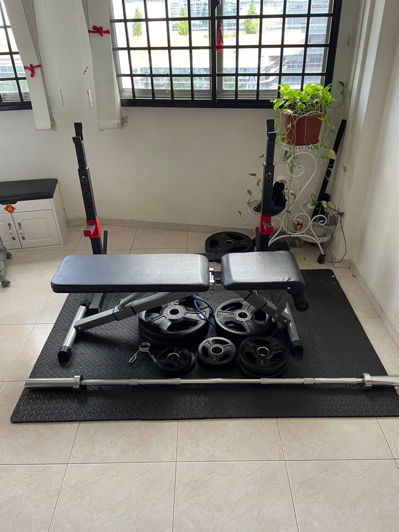 Home Gym Bench Press Squats FULL SET