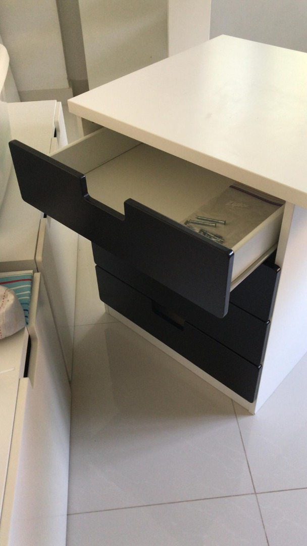 Ikea black and white office desk ONLY 28 DEC, Furniture & Home Living