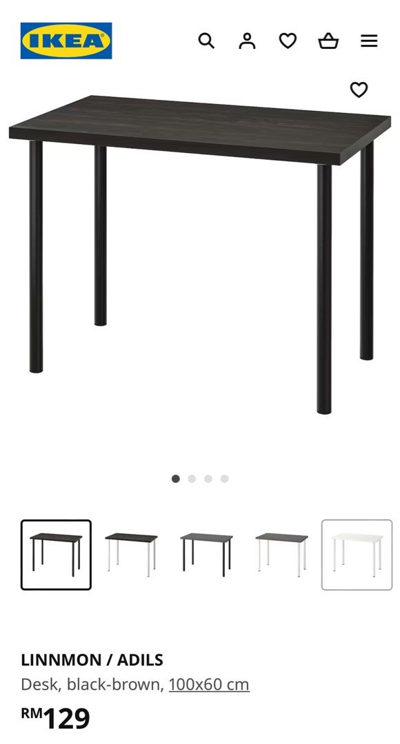 Ikea linnmon sale desk sizes