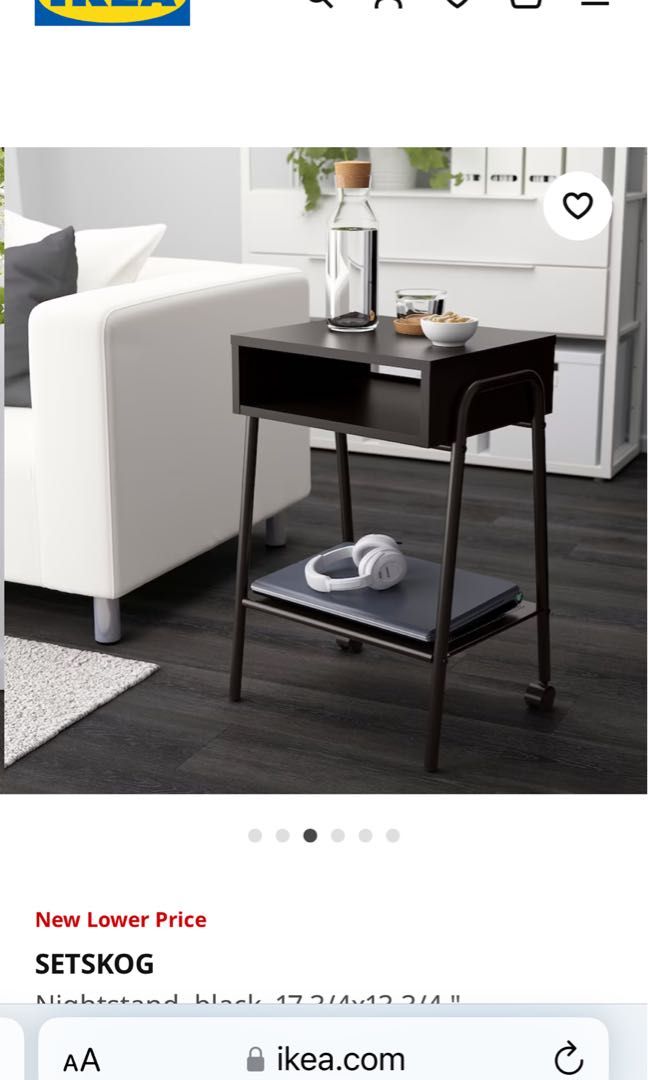 Ikea setskog outlet bedside table