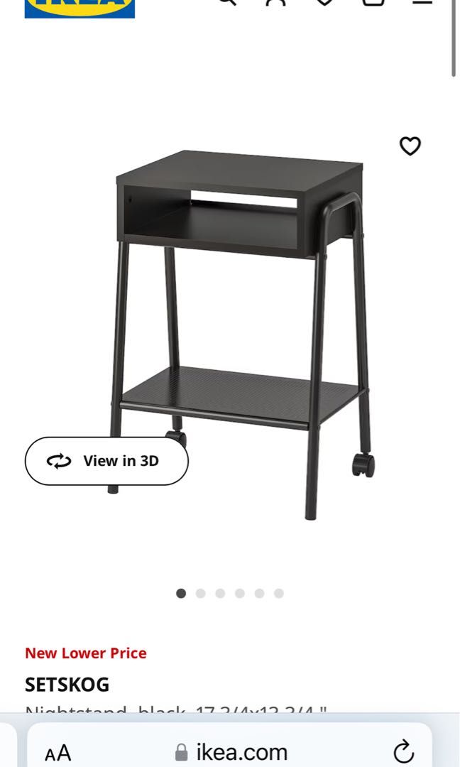 Ikea setskog bedside store table
