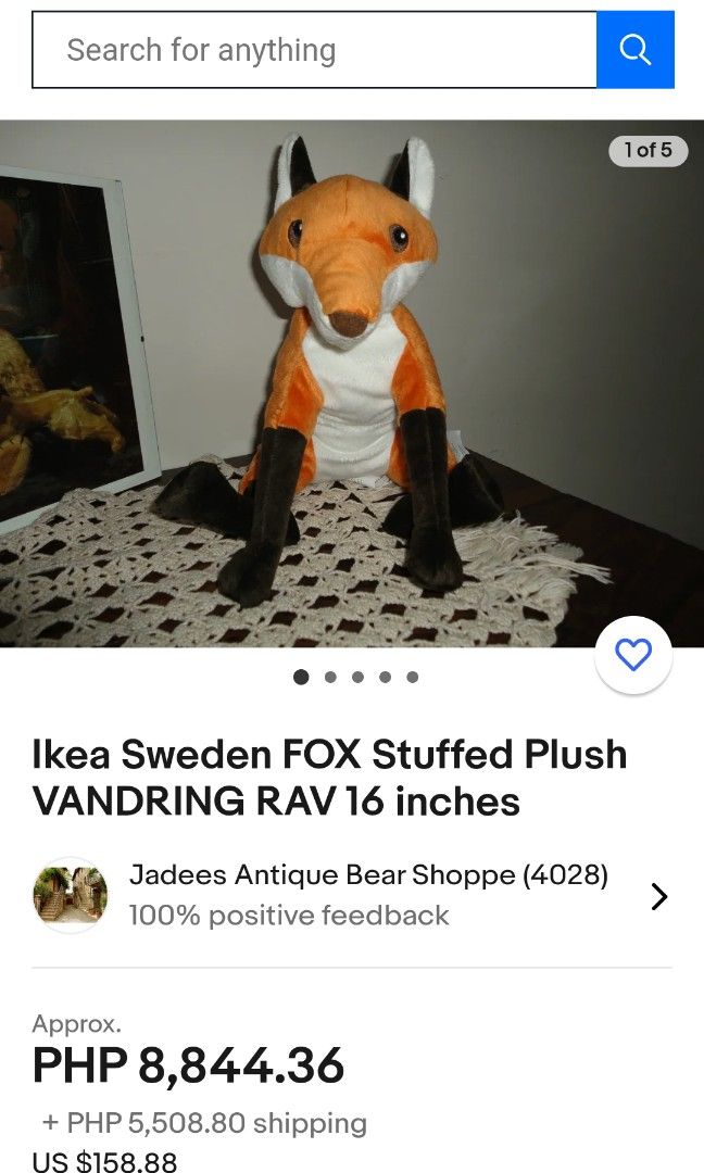 IKEA VANDRING RAV REALISTIC ORANGE BROWN FOX PLUSH TOY Hobbies Toys Toys Games on Carousell