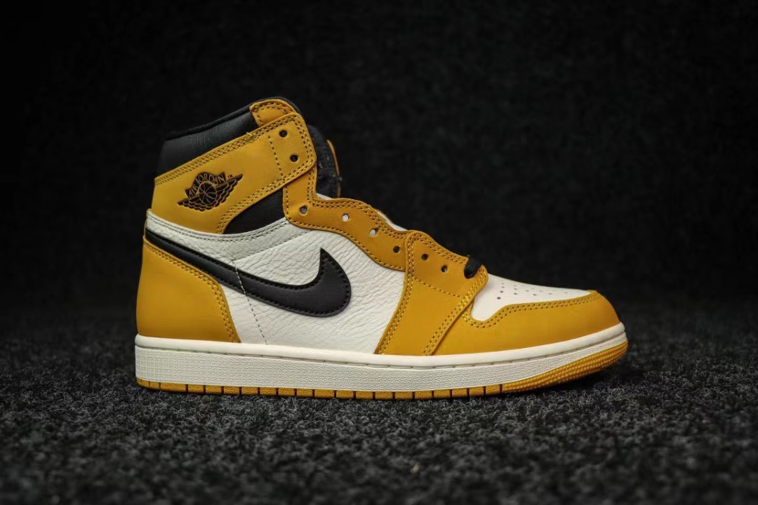 jordan aj 1 yellow and black