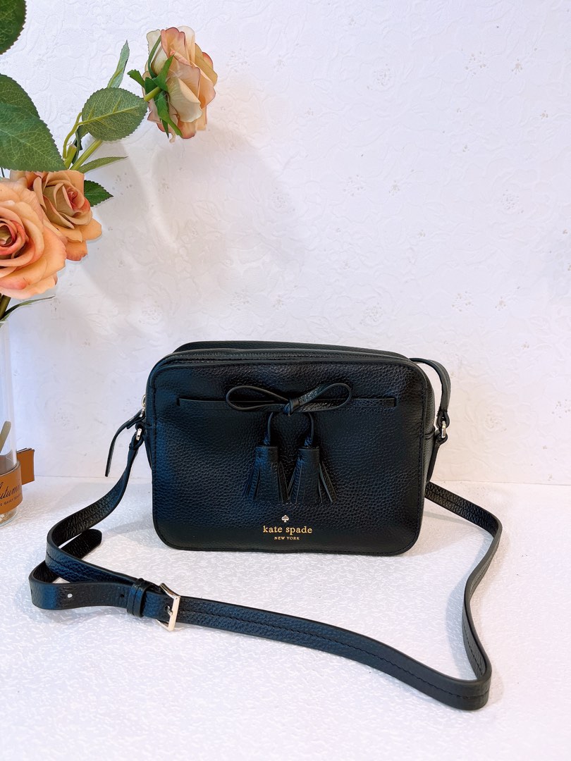 Kate spade ARLA HAYES STREET LEATHER CROSS BODY BAG IN BLACK