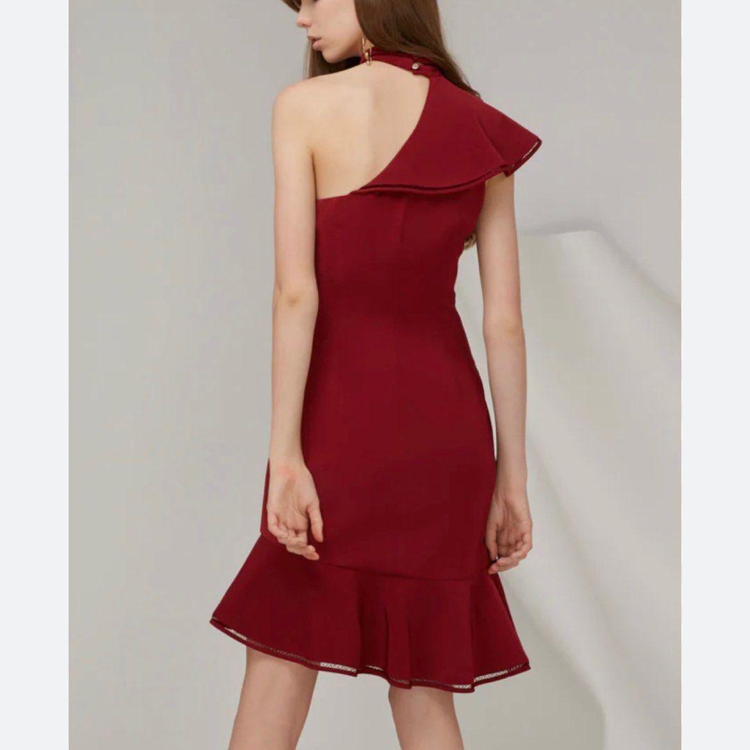 lovers holiday dress keepsake Keepsake Lovers Holiday - Wine Red Dress - Midi Dress