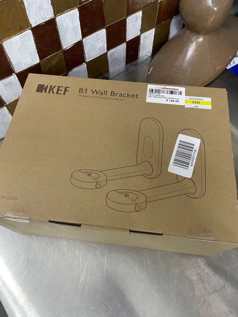 KEF SP4015BA LSX B1 Wall Bracket for Speaker, Black (1 Pair