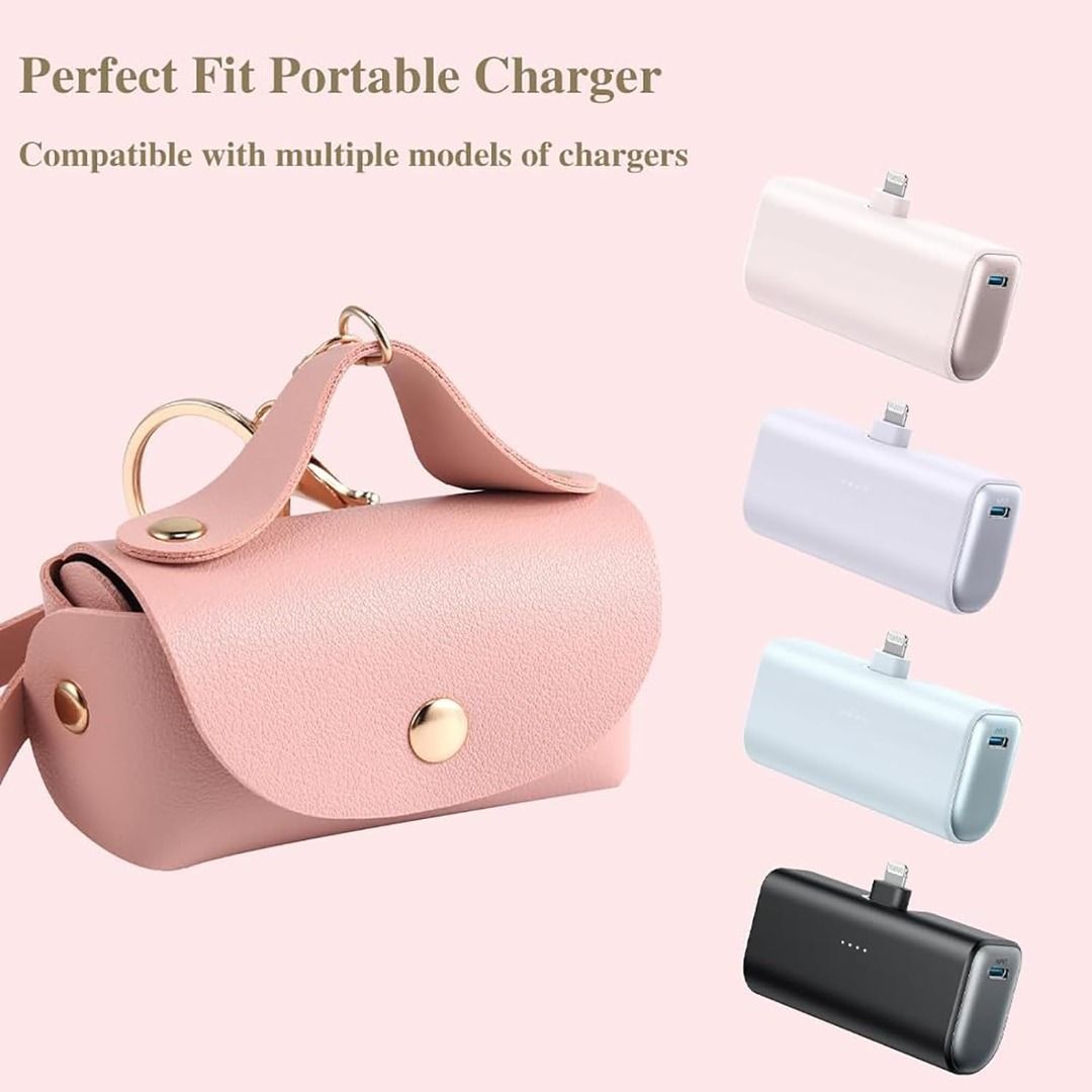 Leayjeen Case Compatible with iWALK/Charmast/Abnoys/VEGER/Taegila Portable  Charger 3350mAh, 4500mAh, 4800mAh, Ultra-Compact Mini Cute Power Bank  Carrying Case -Pink (Case Only) APJT0236, Mobile Phones & Gadgets, Mobile &  Gadget Accessories, Cases & Sleeves