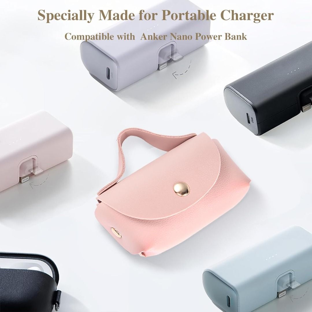 iWALK Small Portable Charger 4500mAh Ultra-Compact Power Bank Cute Pink