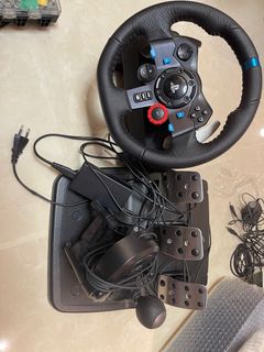 Logitech G27 racing full set, Video Gaming, Gaming Accessories, Virtual  Reality on Carousell