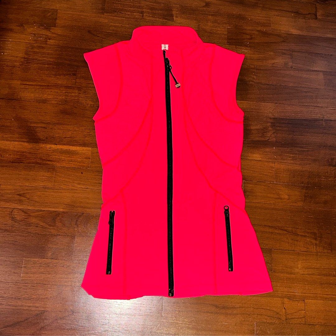 Red sleeveless cheap jacket