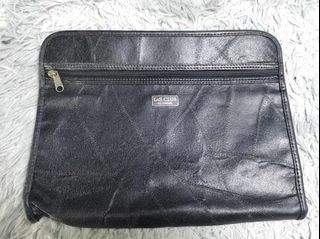 L&S Club Black Zipper Laptop Bag